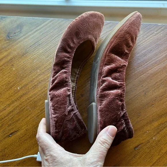 LUCKY BRAND Emmie Women's Pink Mauve Velvet Ballet Flats Size 8 - Picture 7 of 7